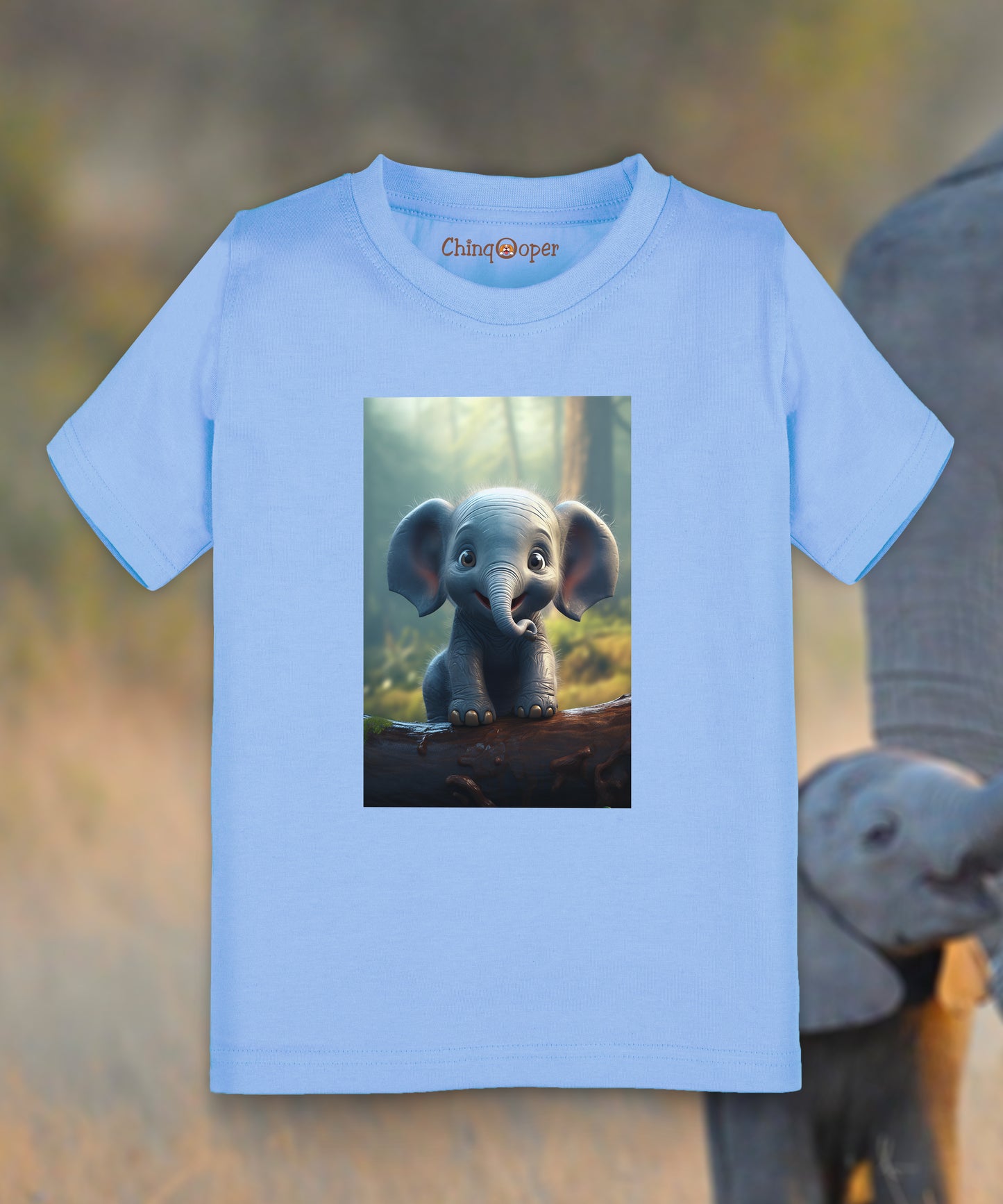 Kids Unisex  Baby Elephant Tshirt