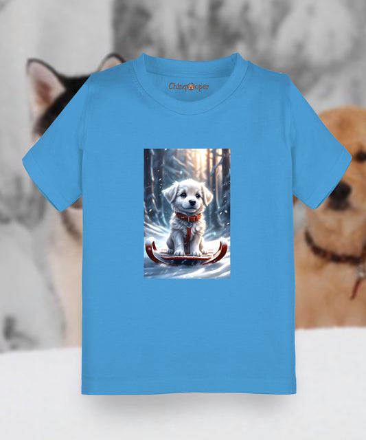 Kids unisex Moonlight Dog Printed Tshirt