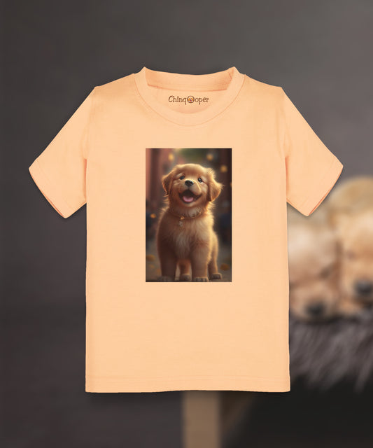 Kids unisex Smiling Golden Retriever Tshirt