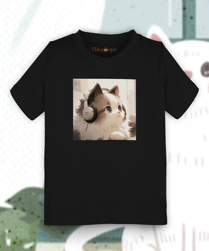 kids Unisex Cat printed Tshirt