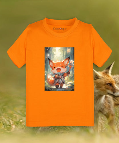 Kids unisex Fox Mage Printed Tshirt