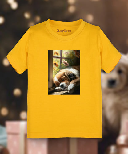 Kids unisex Sleeping Puppy Tshirt