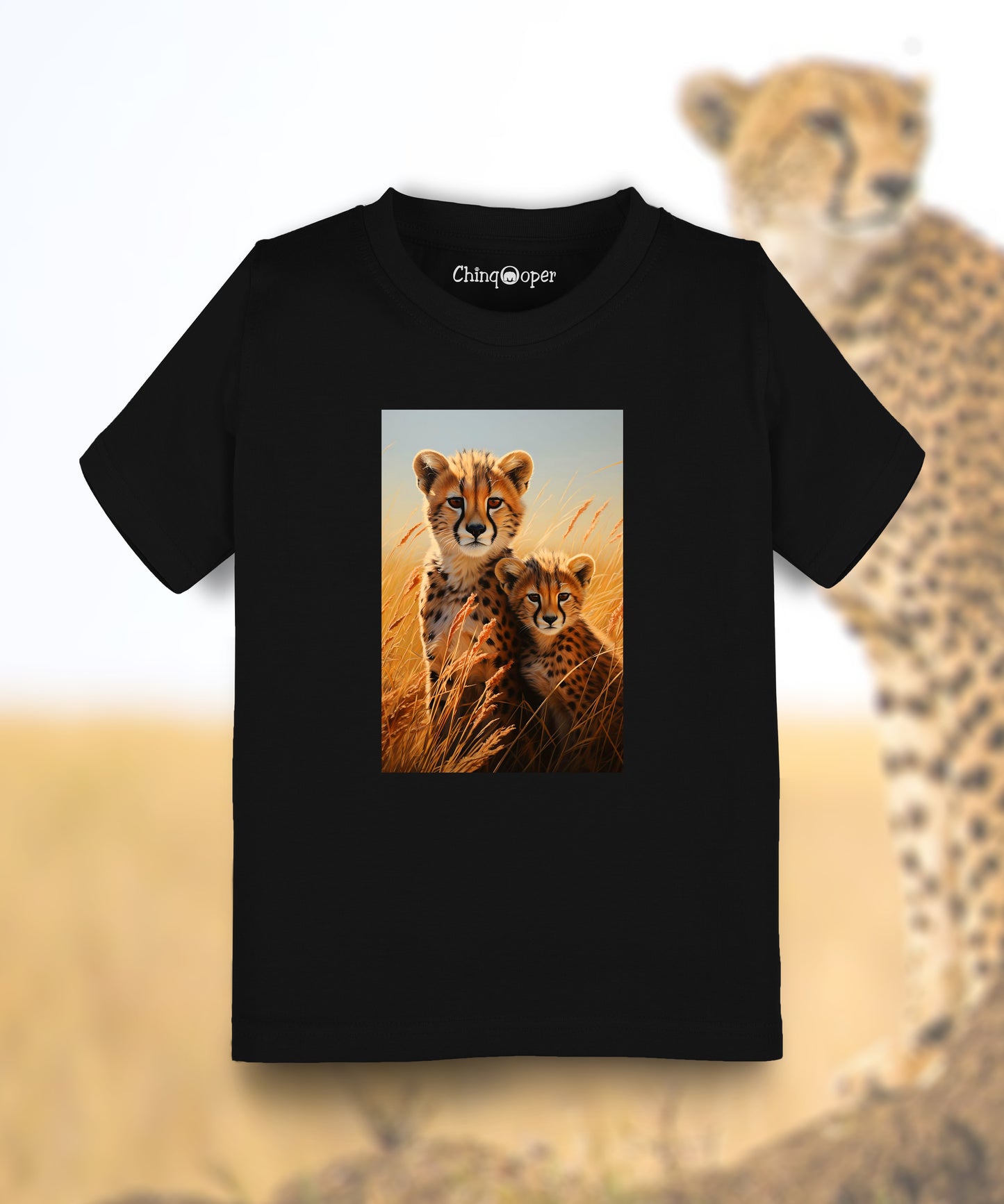 Kids Unisex cheetah Printed Tshirt