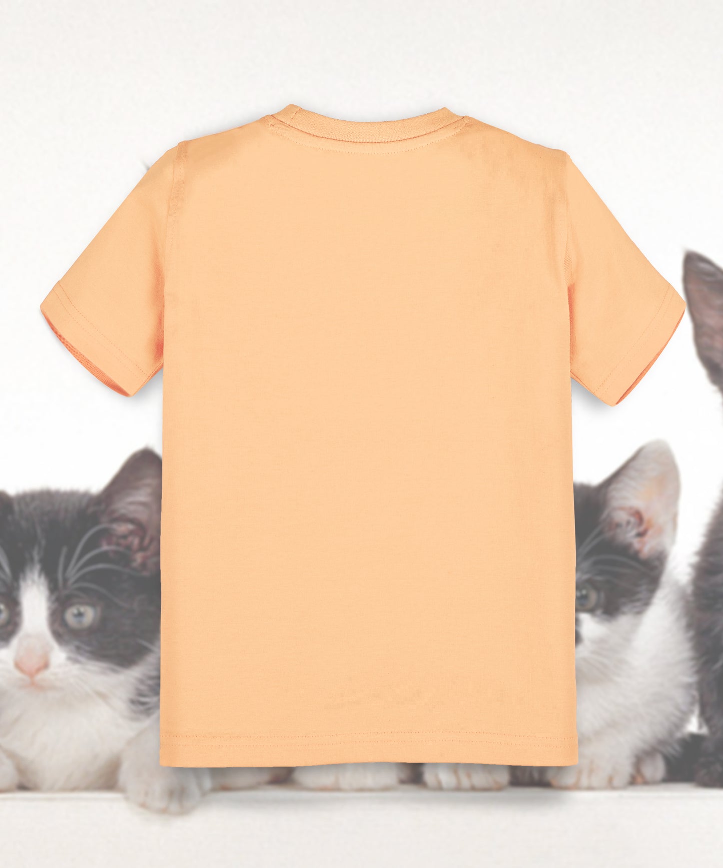 Kids Unisex Cat in Garden Printed Tshirt