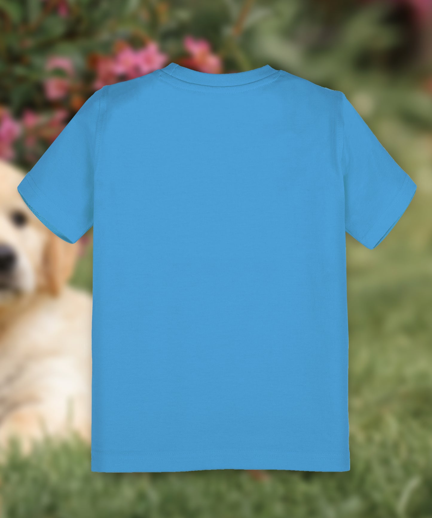 Kids unisex Blue dog printed Tshirt