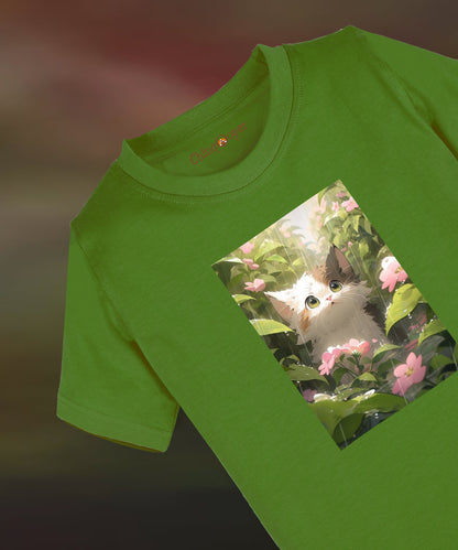 Kids unisex Green Printed Tshirt