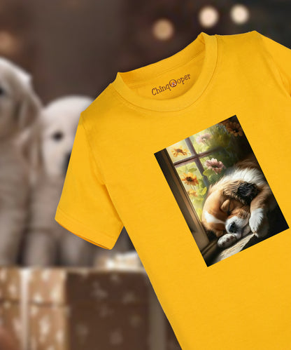 Kids unisex Sleeping Puppy Tshirt