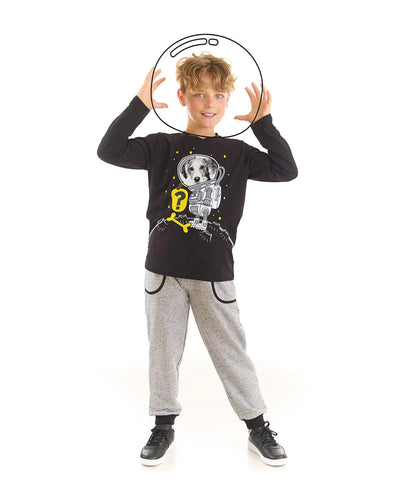 Kids unisex Space dog set- Black