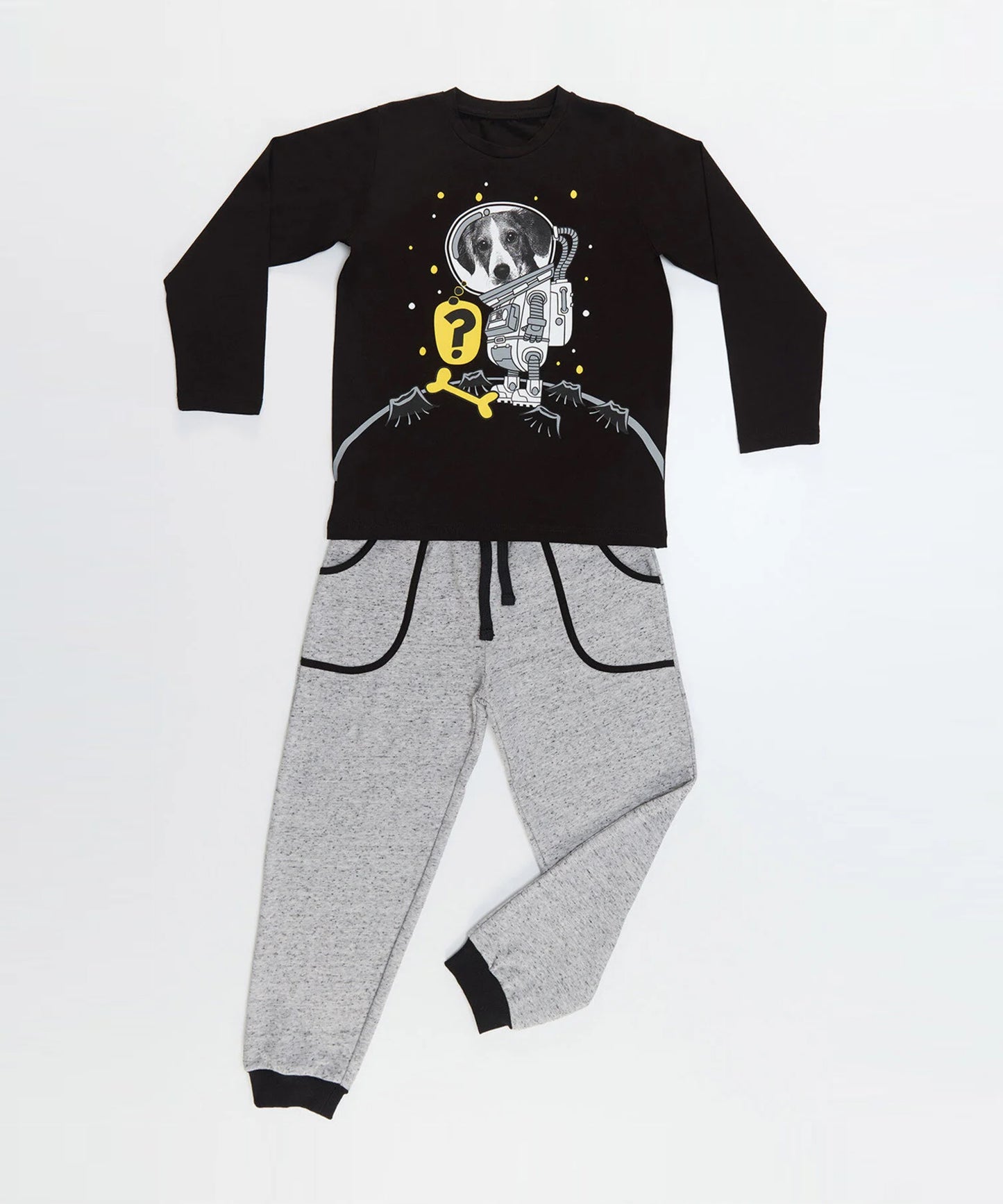 Kids unisex Space dog set- Black